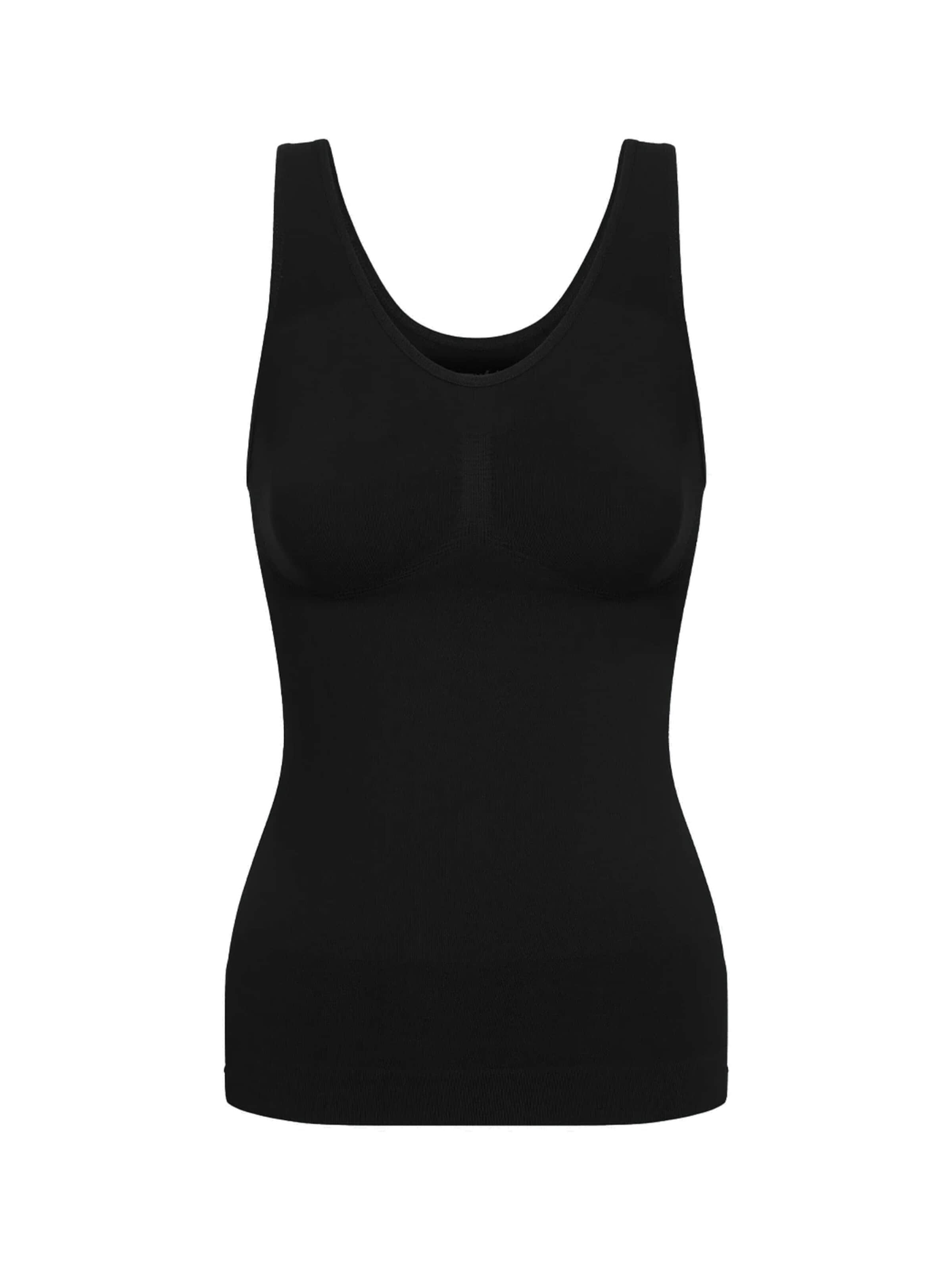 cfab (formerly creamy fabrics) Shapingtop 'Figurformendes Shapewear Tanktop'‌‌ in Schwarz: Vorderseite