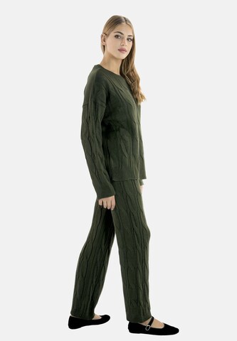 Pantalons de tailleur Elara en vert