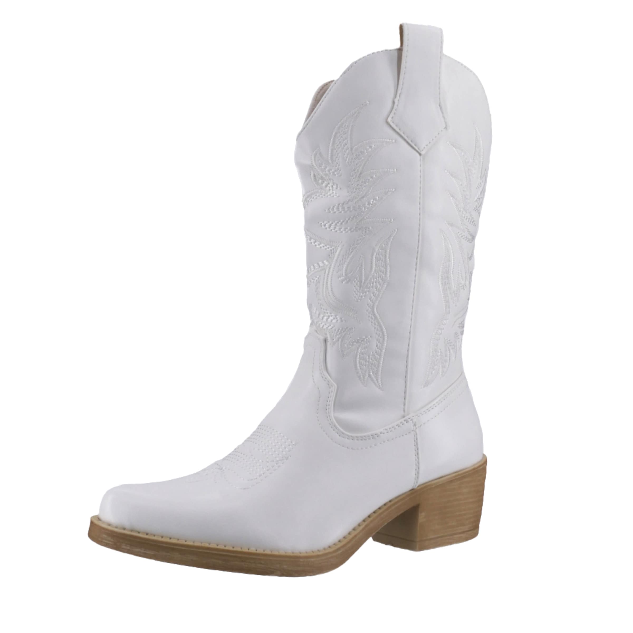 Elara Cowboylaarzen in Wit: voorkant