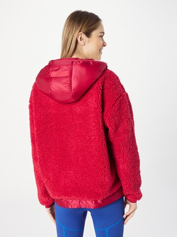 ESPRIT Athletic Zip-Up Hoodie in Red