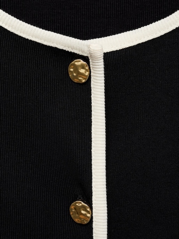 MANGO Gebreid vest 'PORTBI' in Zwart