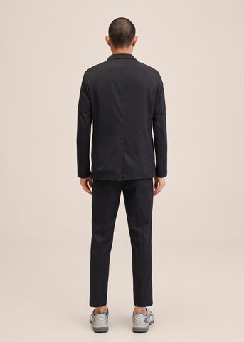 MANGO MAN Slim fit Pleated Pants 'Cool' in Black