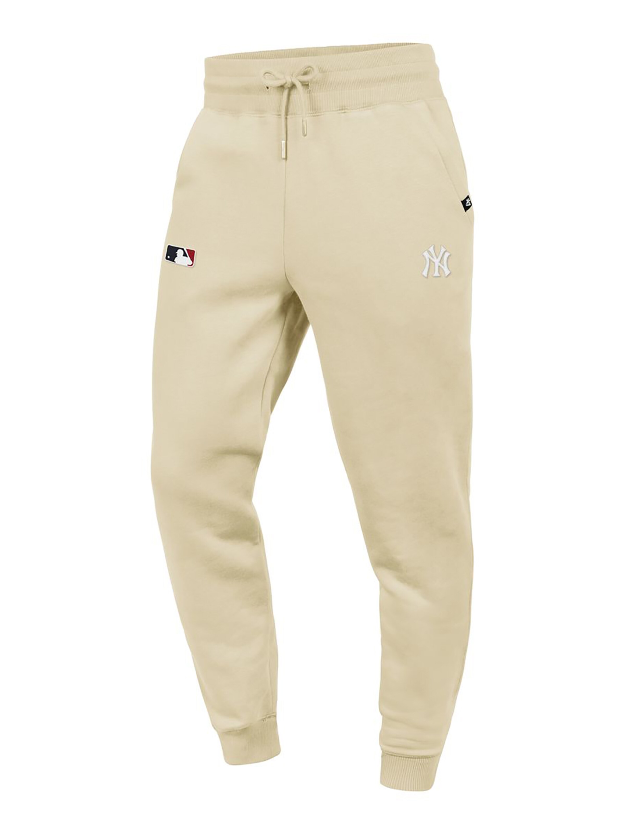 47 Brand Regular Workout Pants 'New York Yankees' in Beige: front