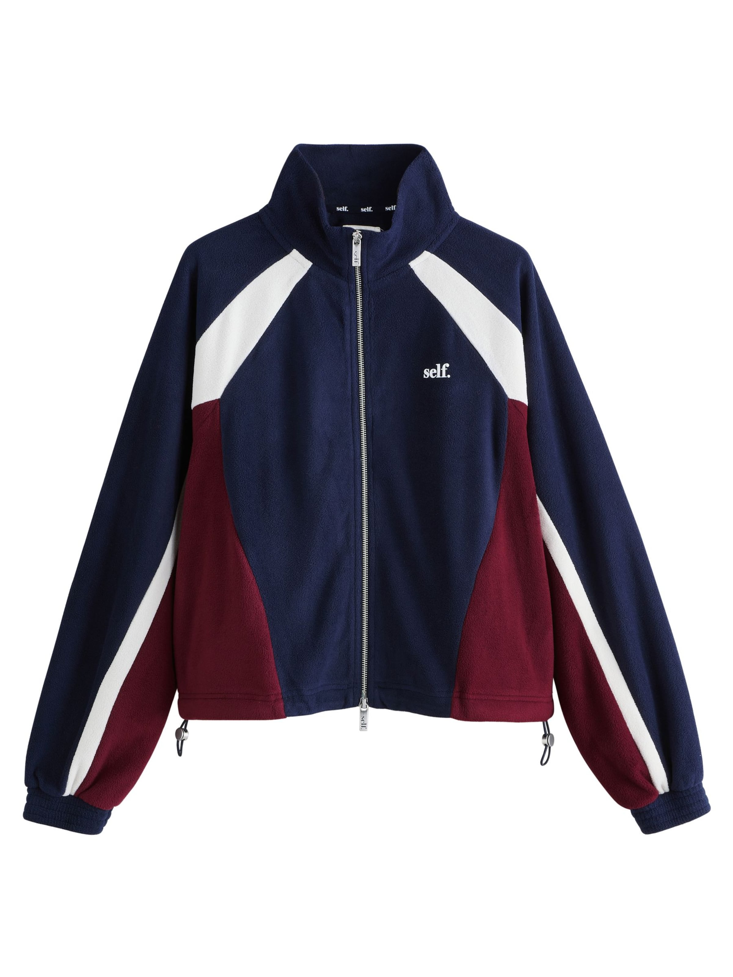 self. Fleecejacke in Blau: Vorderseite