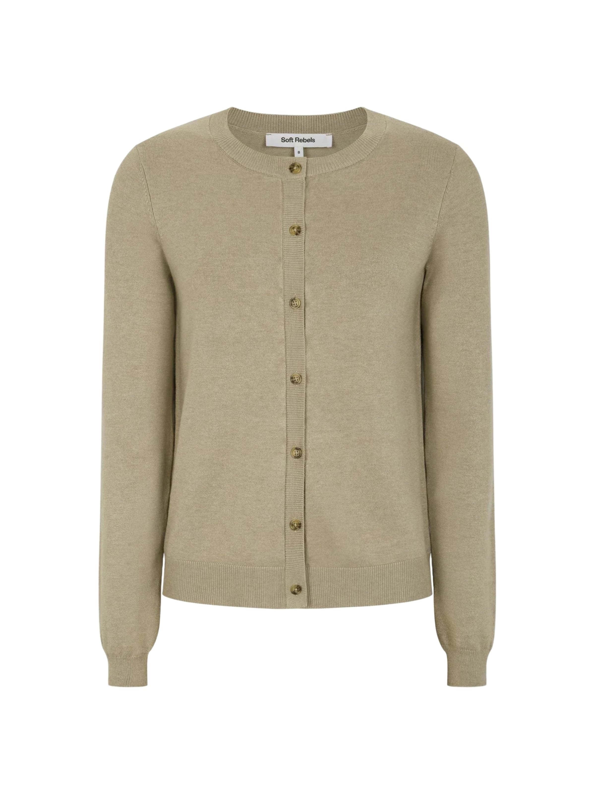 Soft Rebels Strickjacke 'Marla' in Beige: Vorderseite