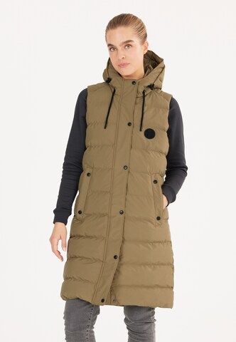 Weather Report Sportbodywarmer 'Chief' in Bruin: voorkant