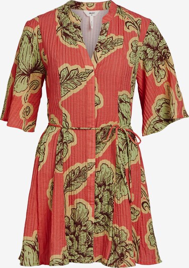 OBJECT Skjortklänning 'Lina' i brun / citrongul / pastellgrön / hummer, Produktvy