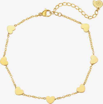 Hey Happiness - Joyería para pies 'Hearts' en oro: frente