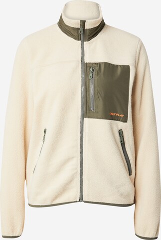 Veste en polaire ONLY PLAY en beige : devant