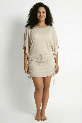Ulla Popken Dress in Beige: front