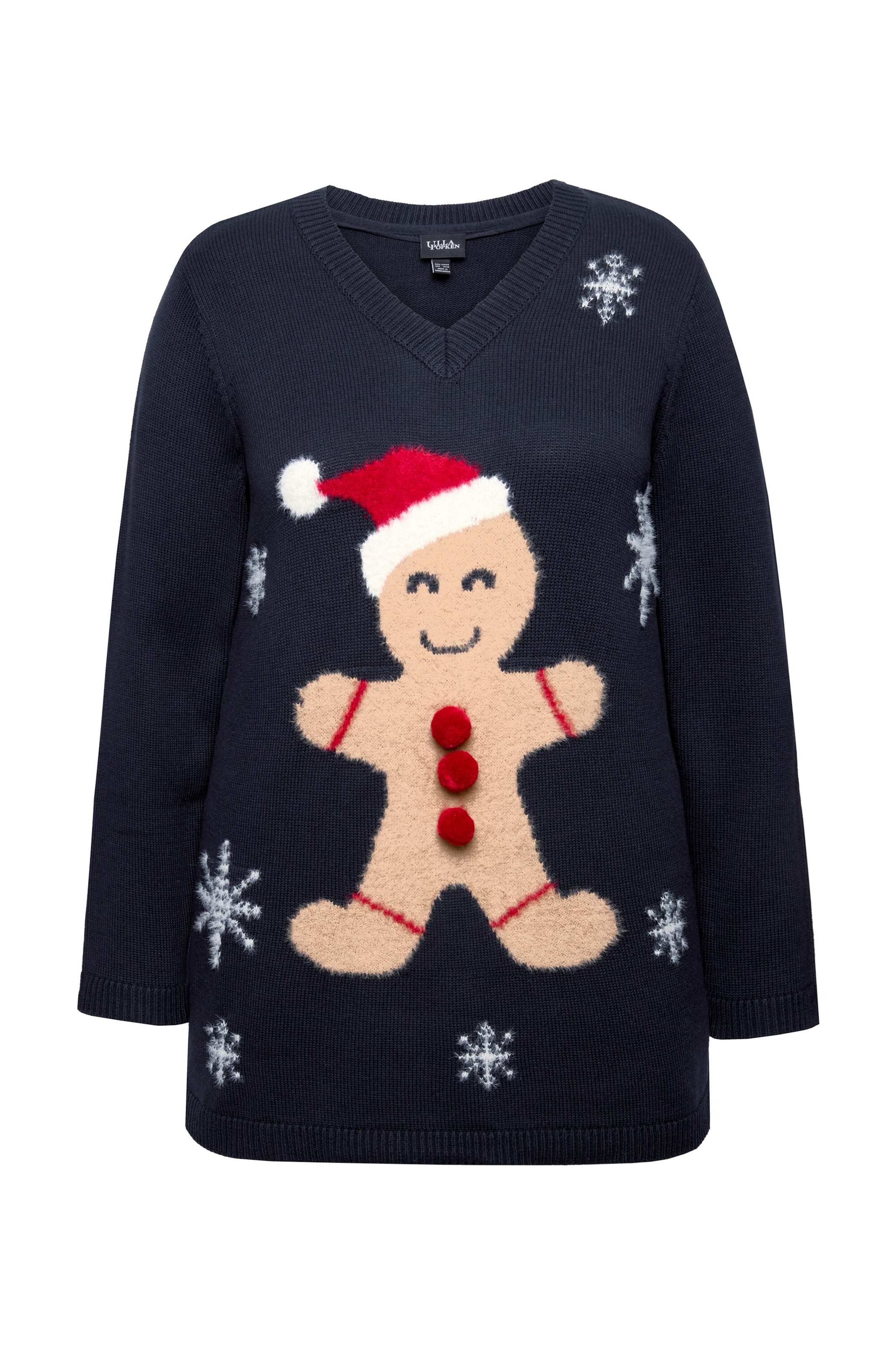 Ulla Popken Trui in Blauw: voorkant