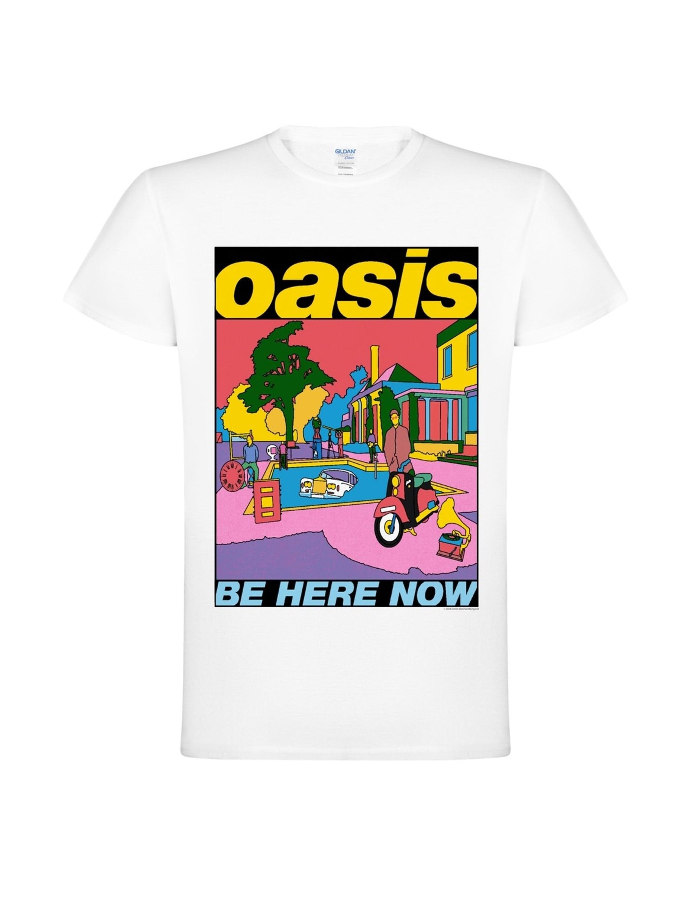 Oasis Shirt 'Oasis- Be Here Now Full C T-Shirt' in Wit: voorkant