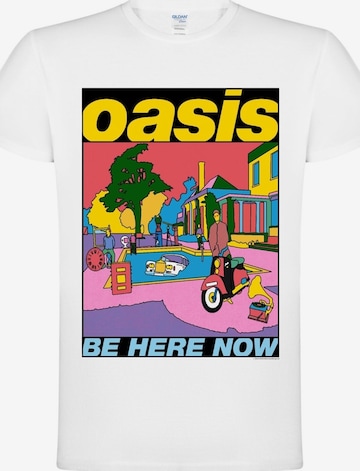 T-Shirt 'Oasis- Be Here Now Full C T-Shirt' Oasis en blanc : devant