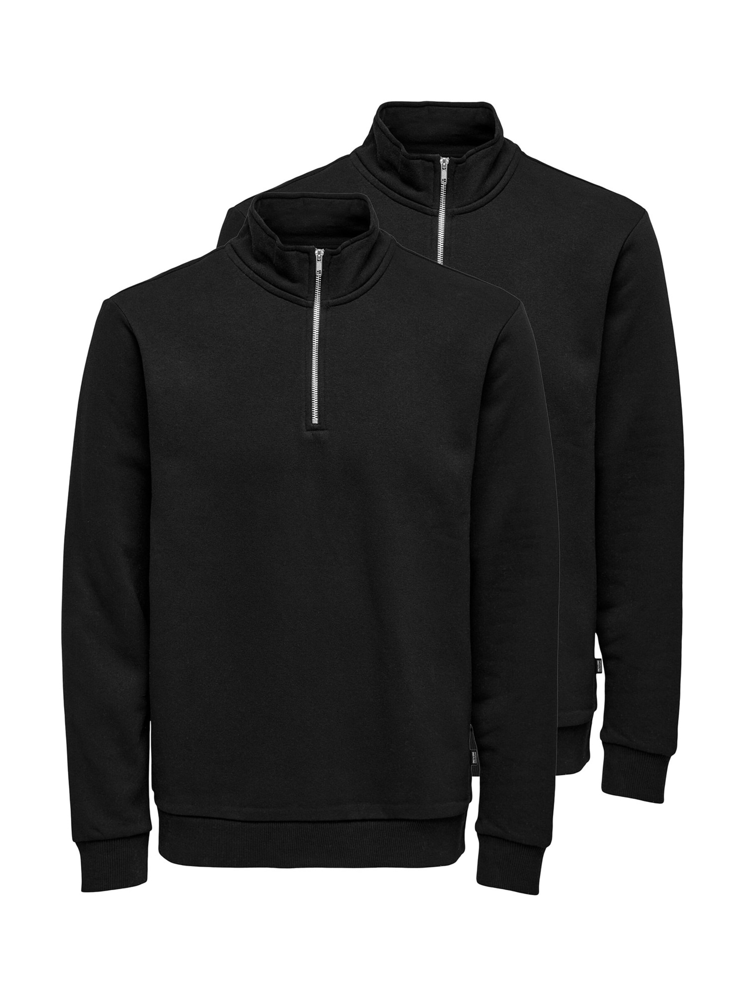 Only & Sons Sweatshirt 'Ceres'‌‌‌‌‌ in Schwarz: Vorderseite