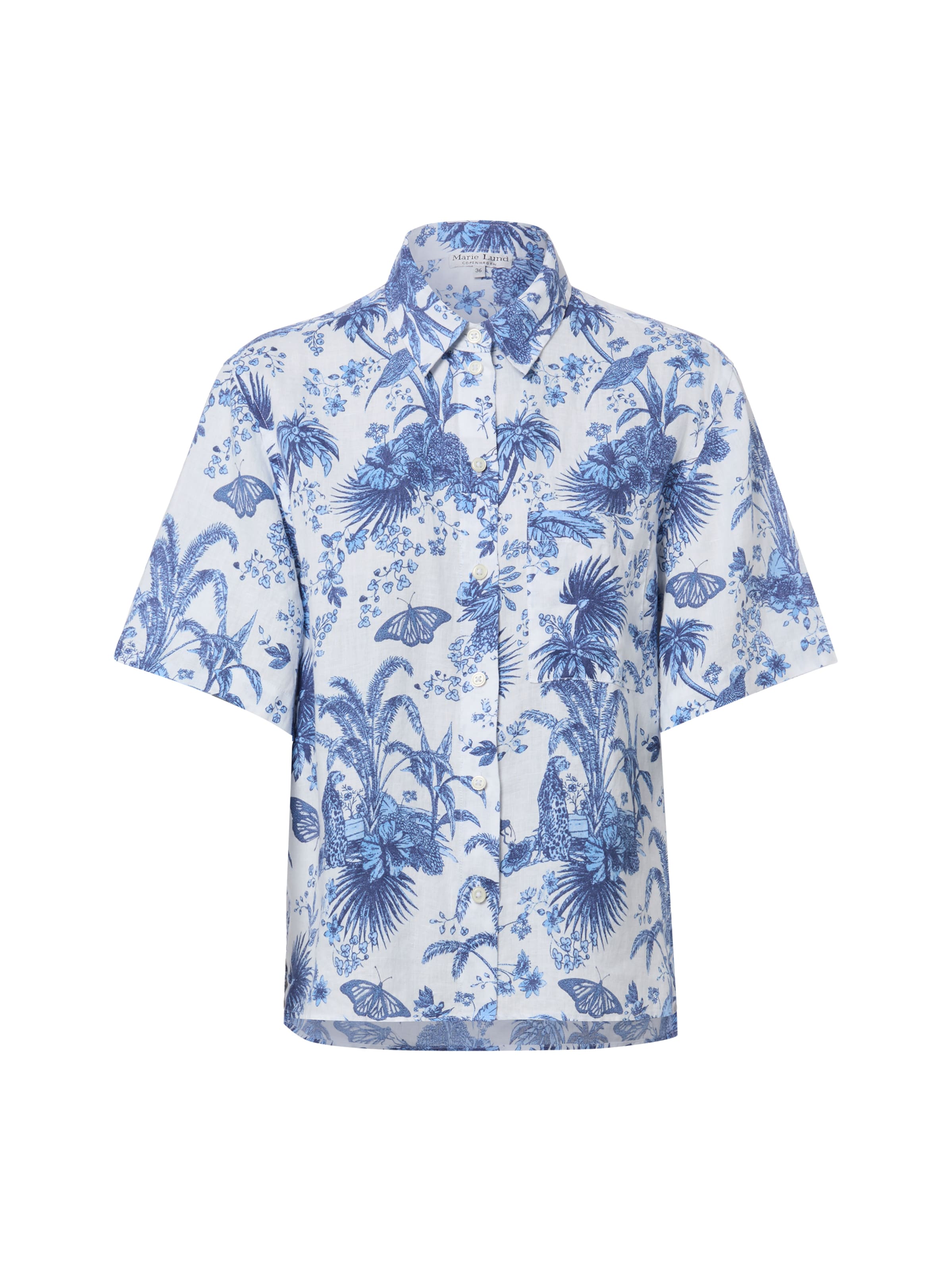 Marie Lund Blouse 'Ida' in Wit: voorkant