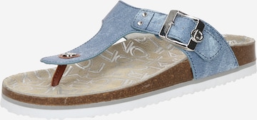 mėlyna TOM TAILOR Šlepetės per pirštą: priekis