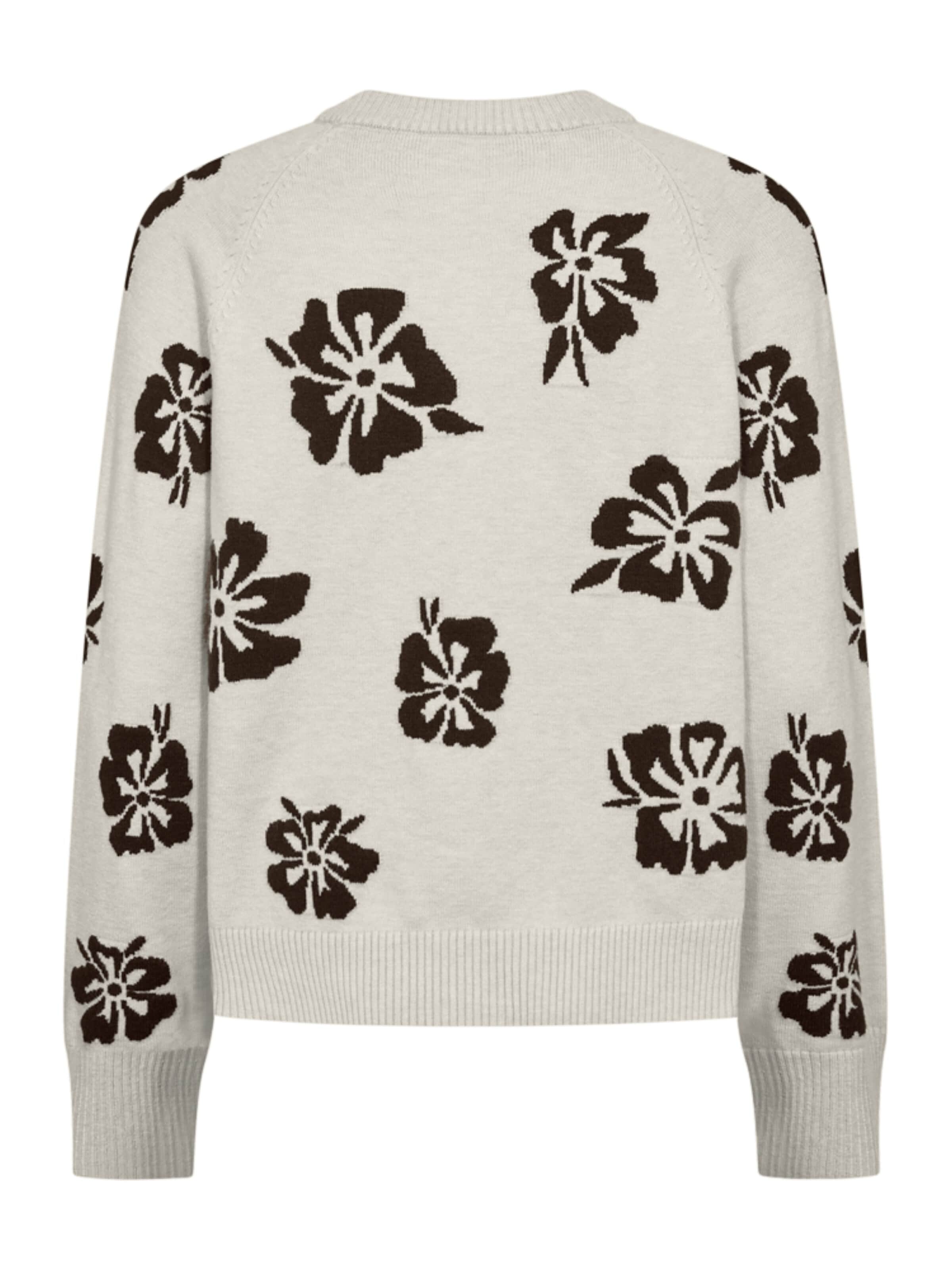 Freequent Knitted top 'FQAlpi-pullover moonbeam mole' in Brown