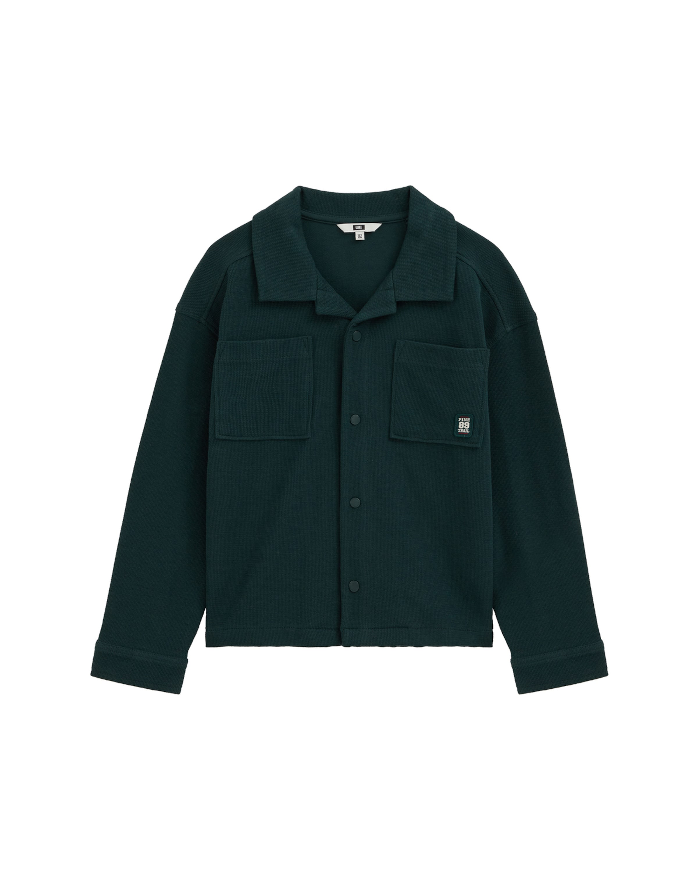 WE Fashion Rovný strih Košeľa - Zelená: predná strana