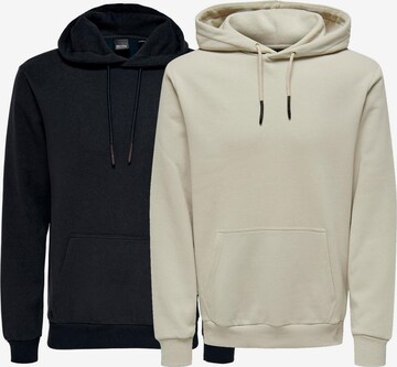 Only & Sons Sweatshirt 'CERES' in Beige: voorkant