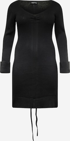 Trendyol Curve Πλεκτό φόρεμα σε μαύρο: μπροστά