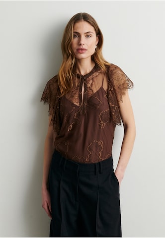 Camicia da donna 'Wila' di SECOND FEMALE in marrone: frontale