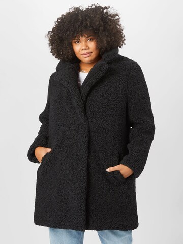 Manteau d’hiver 'Gabi' Noisy May Curve en noir : devant