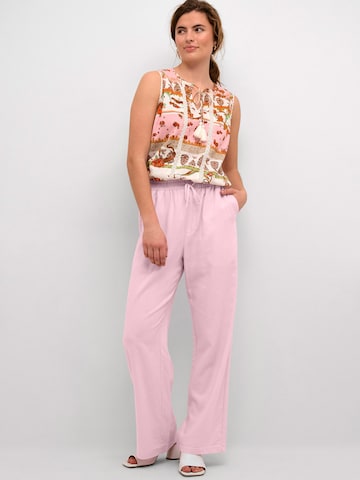 Cream Loose fit Trousers 'Venta' in Pink