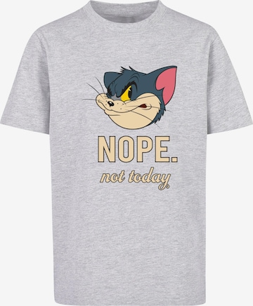 ABSOLUTE CULT Shirt 'Tom and Jerry - Nope Not Today' in Grijs: voorkant