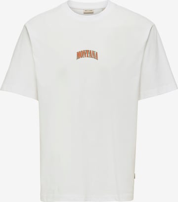 Only & Sons Majica 'ONSSEB' | bela barva: sprednja stran