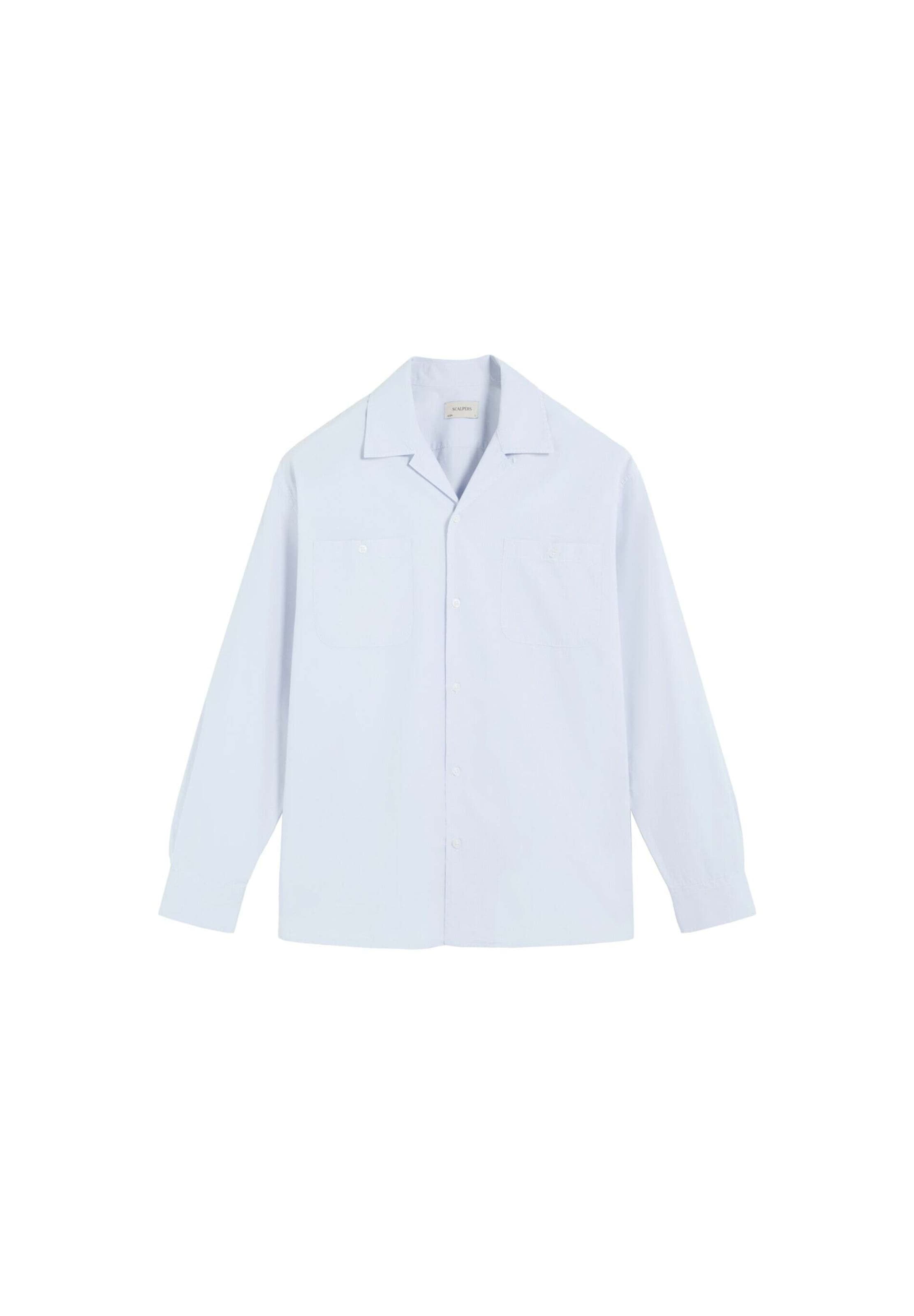 Scalpers Regular fit Overhemd in Blauw: voorkant