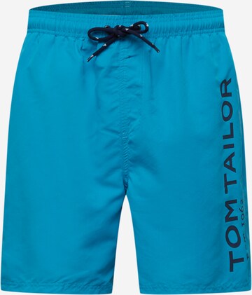 TOM TAILOR Plavecké šortky 'Jeremy' – modrá: přední strana