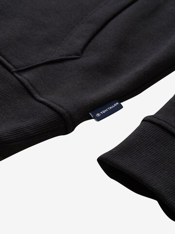 TOM TAILOR Sweatshirt in Black