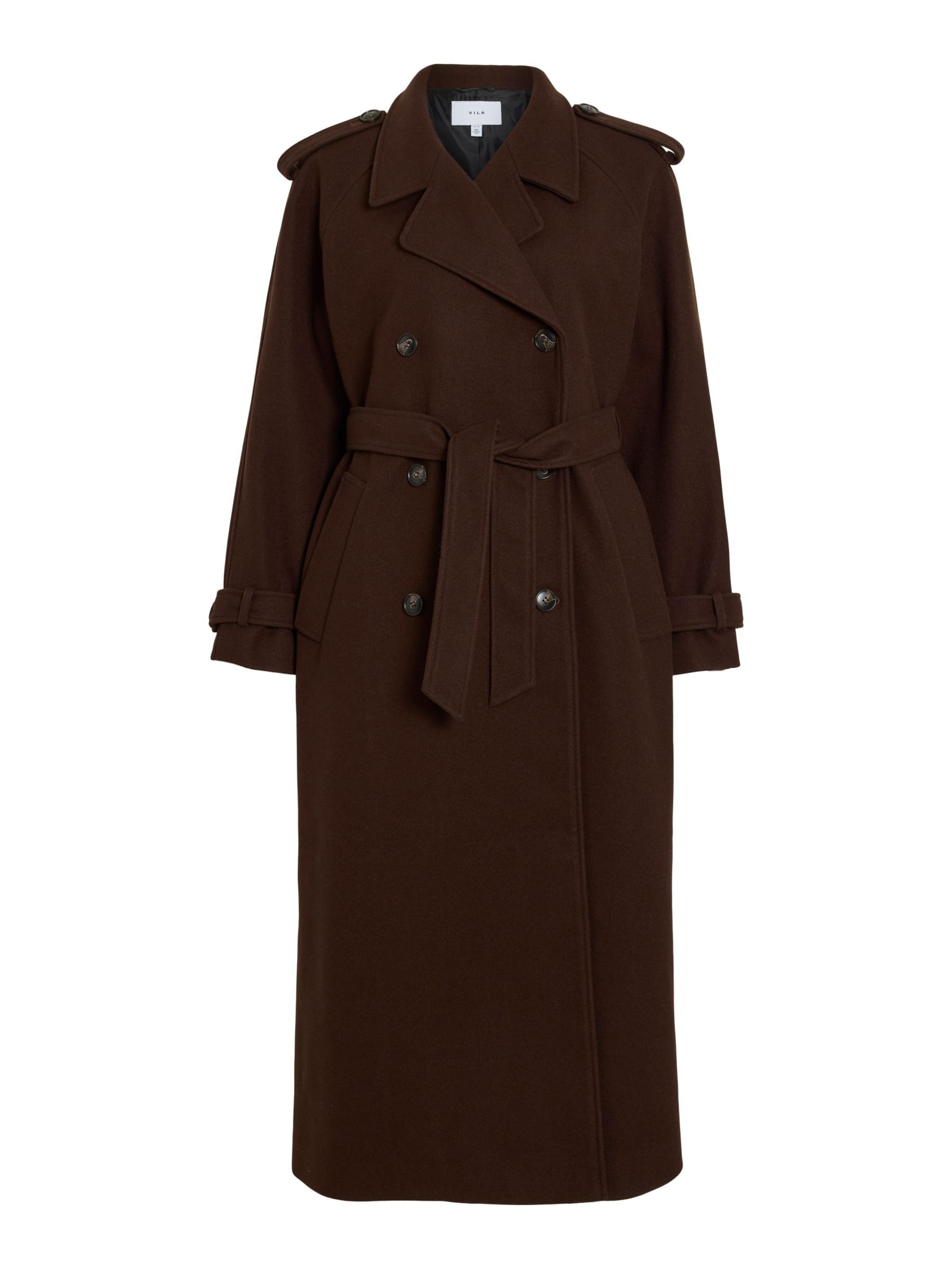 VILA Between-seasons coat 'VISofie' in Brown: front
