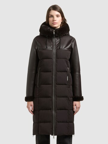khujo Wintermantel 'MIRYAM' in Bruin: voorkant