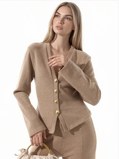 Busem Strickjacke 'Strickjacken'‌‌‌‌‌‌‌ in S in karamell, Produktansicht