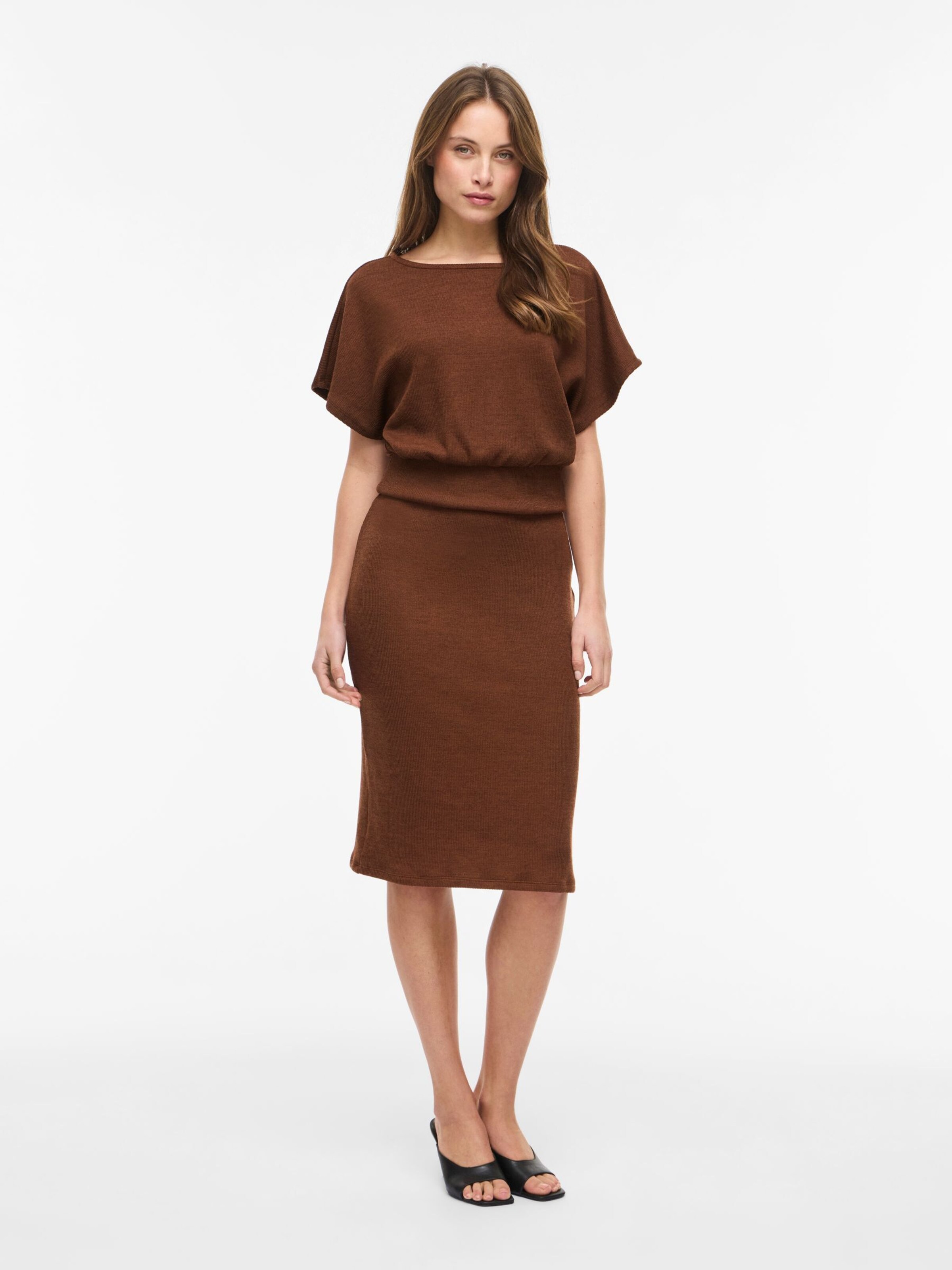 Robe 'VIRAFFI' VILA en marron : devant