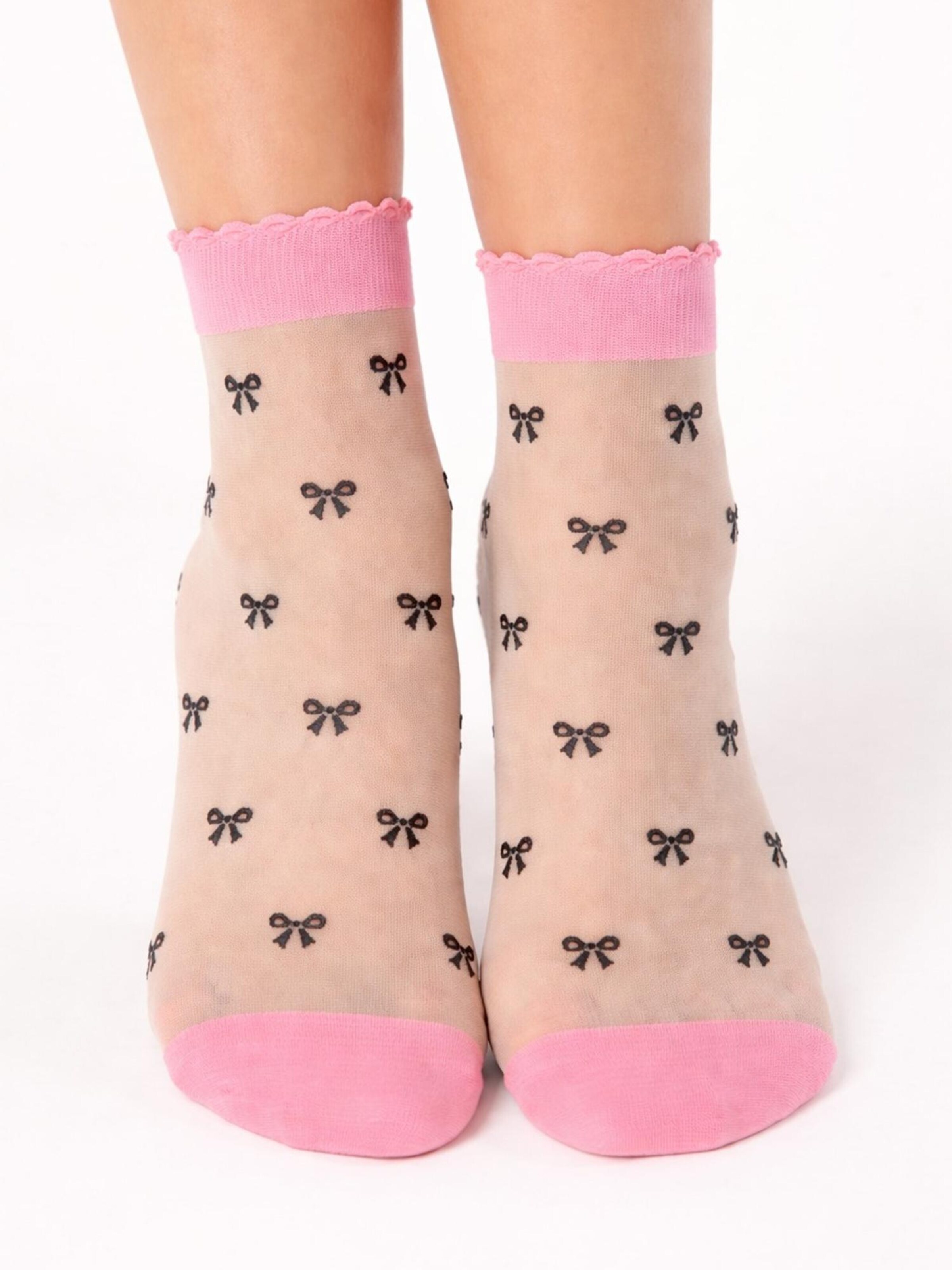 Lycille Socks in Beige: front