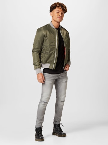 Schott NYC Between-Season Jacket 'Airforce' in Green