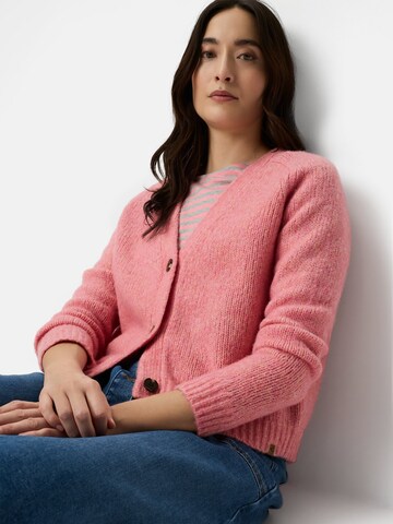 CAMEL ACTIVE Strickjacke mit Raglanärmeln und Knopfverschluss in Pink