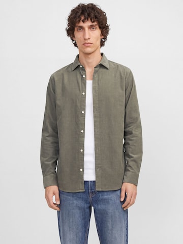 JACK & JONES Regular Fit Hemd in Grau: Vorderseite