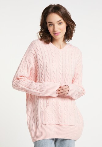 MYMO Oversized trui in Roze: voorkant