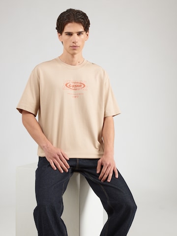 G-STAR Shirt 'Hyper' in Beige: front