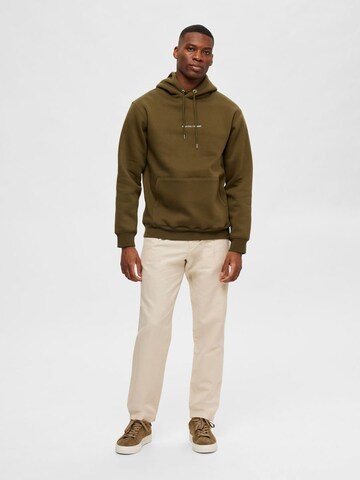 SELECTED HOMME Sweatshirt 'HANKIE' in Green