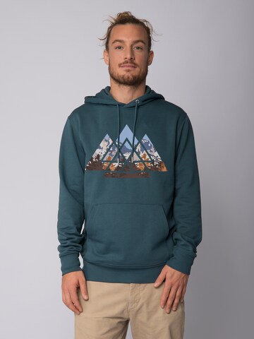 Sweat-shirt ' Geometric Landscape ' Watapparel en bleu : devant