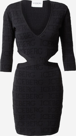 ICEBERG Φόρεμα 'ABITO MAGLIA' σε μαύρο: μπροστά