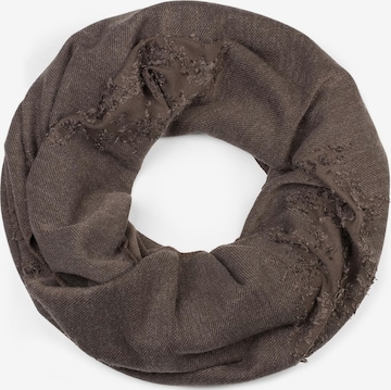 styleBREAKER Schlauchschal 'Loop Schal Destroyed Look' in Braun: Vorderseite
