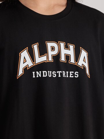 ALPHA INDUSTRIES Тениска в черно