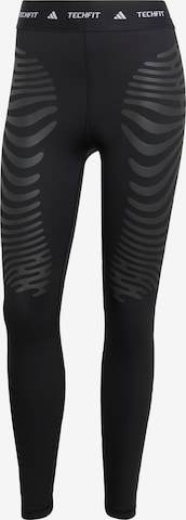 ADIDAS PERFORMANCE Skinny Sporthose in Schwarz: Vorderseite