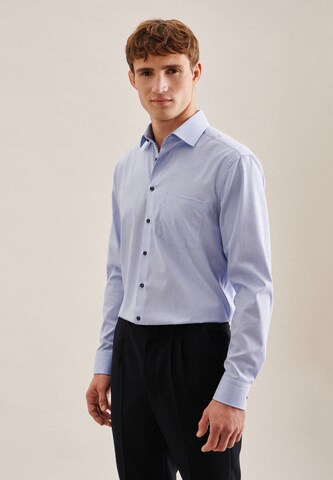 SEIDENSTICKER Regular fit Business Shirt 'Smart Essentials' in Blue: front