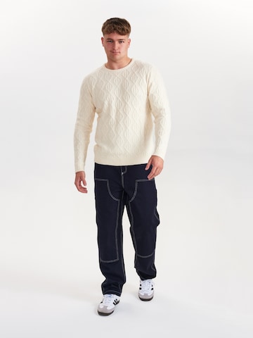 Dxnmxrk Pullover 'DXDiego' in Weiß